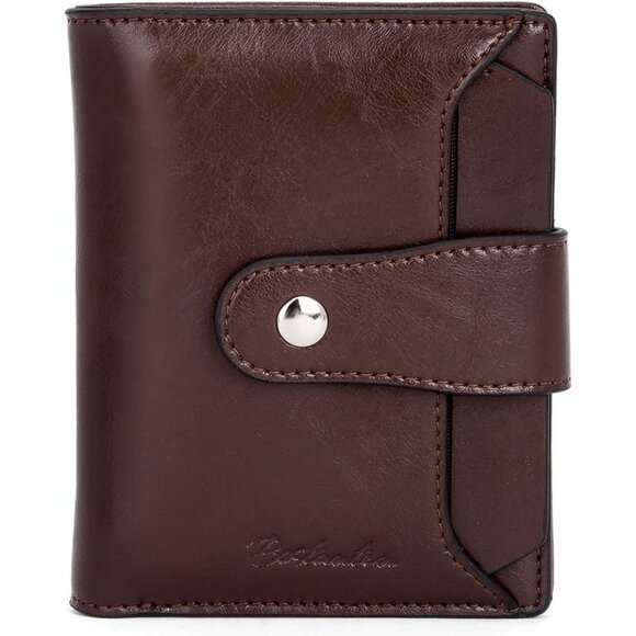 Handbags - Women Leather Wallet RFID Blocking Small Bifold Zipper 3-coffee